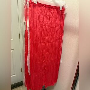 Elegant Coral Pleated Skirt by A New Day, Women’s size Large